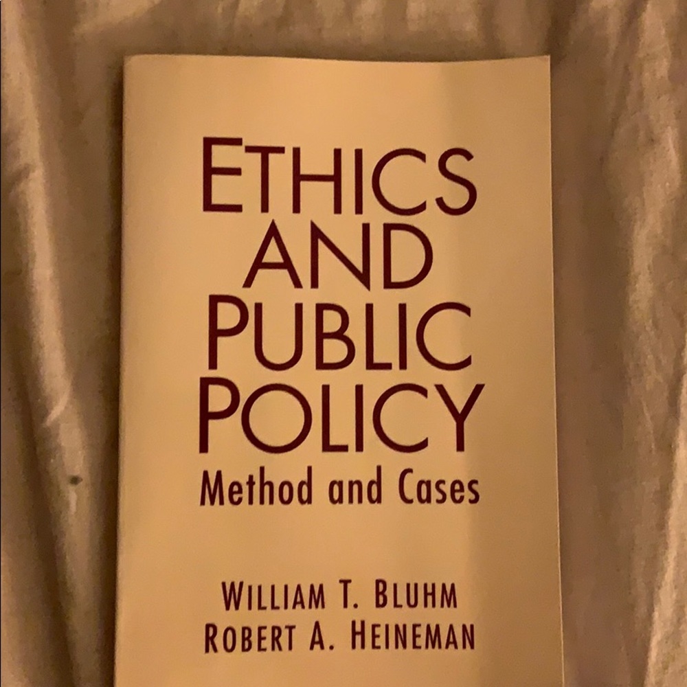 Ethics and Public Policy Book